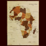carte de l'afrique en marqueterie