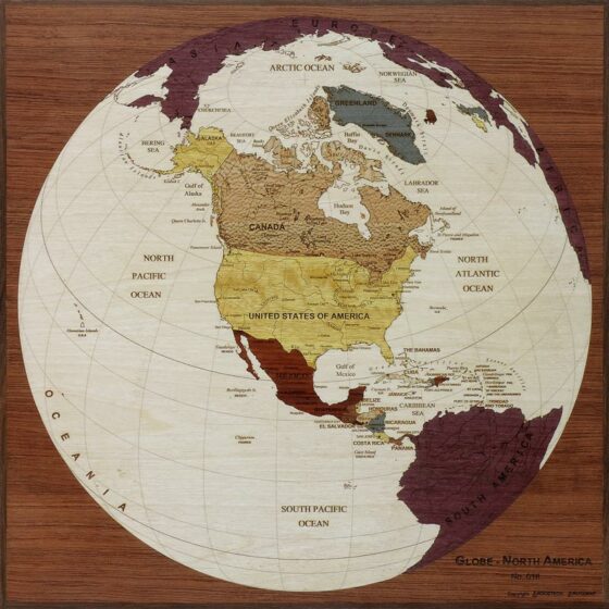 carte globe amerique nord