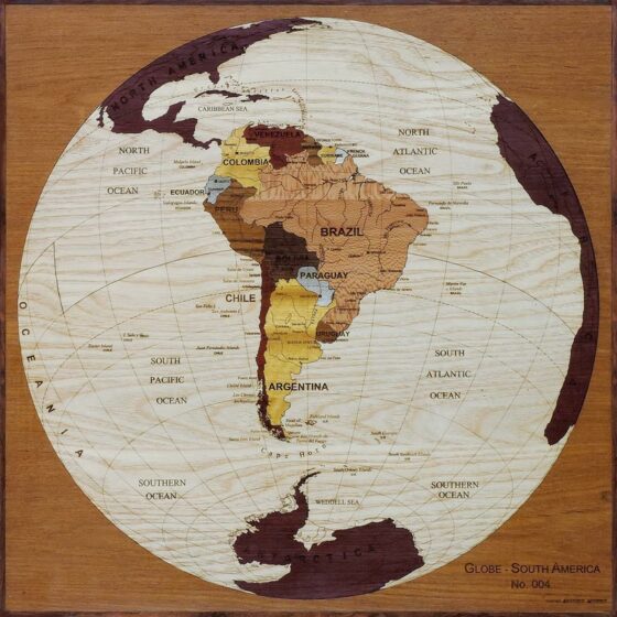 carte globe amerique sud