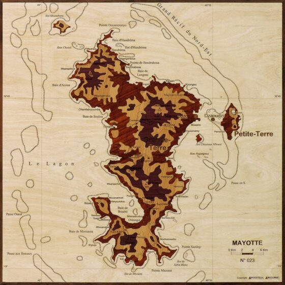 Map of islands of Mayotte.