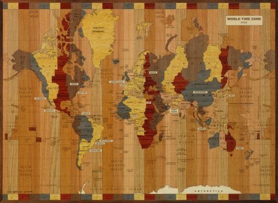 carte des zones horaires dans le monde