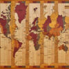 carte des fuseaux horaires en marqueterie